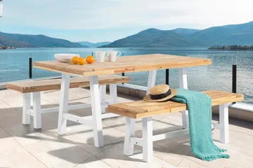 Scania Havebænk 140 cm - Træ / natur - Havemøbler - Havesofaer & bænke - Udendørs bænk & havebænk