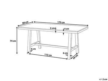 Scania Havebord 170 cm - Træ / natur - Havemøbler - Havesofaer & bænke - Udendørs bænk & havebænk
