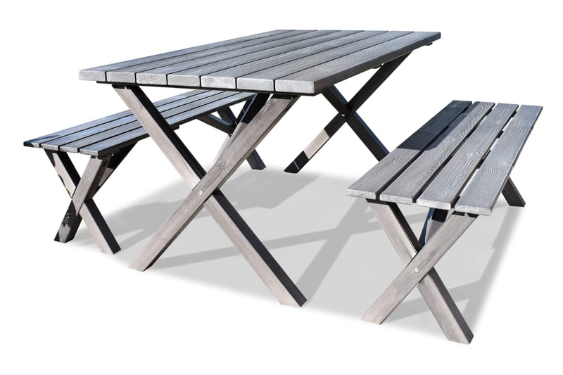 Spisebordssæt Scottsdale 150 cm + 4 Kungshamn Stol Shabby Ch - KWA - Havemøbler - Havesofaer & bænke - Udendørs bænk & havebænk