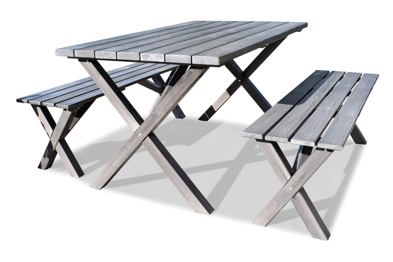 Spisebordssæt Scottsdale 150 cm + 4 Kungshamn Stol Shabby Ch - KWA - Udendørs bænk & havebænk