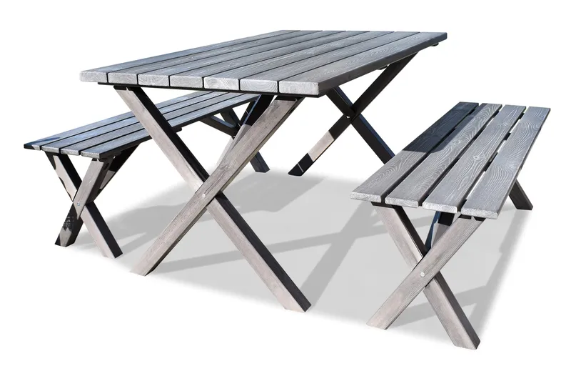 Spisebordssæt Scottsdale 150 cm + 4 Kungshamn Stol Shabby Ch, KWA