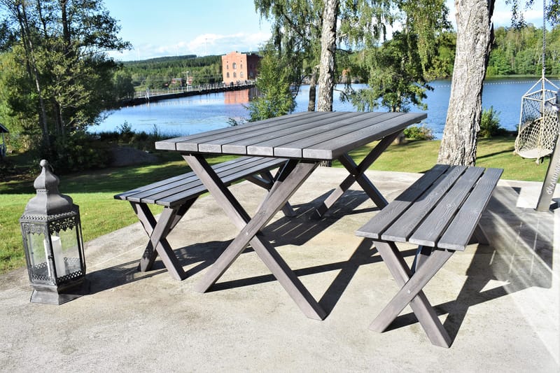 Spisebordssæt Scottsdale 150 cm + 4 Kungshamn Stol Shabby Ch - KWA - Havemøbler - Udendørsgruppe - Havesæt