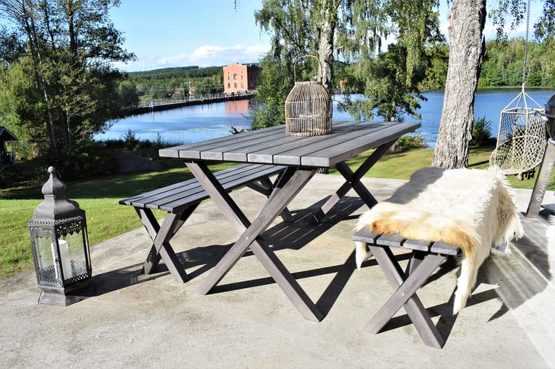 Spisebordssæt Scottsdale 150 cm + 4 Kungshamn Stol Shabby Ch - KWA - Udendørs bænk & havebænk