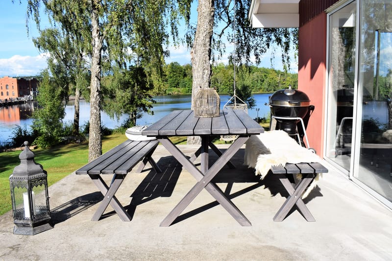 Spisebordssæt Scottsdale Fasta 190 + 6 Kungshamn Stol Shabby - KWA - Havemøbler - Havesofaer & bænke - Udendørs bænk & havebænk