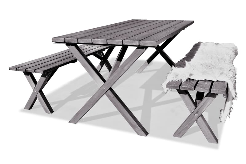 Spisebordssæt Scottsdale Fasta 190 + 6 Kungshamn Stol Shabby - KWA - Havemøbler - Havesofaer & bænke - Udendørs bænk & havebænk