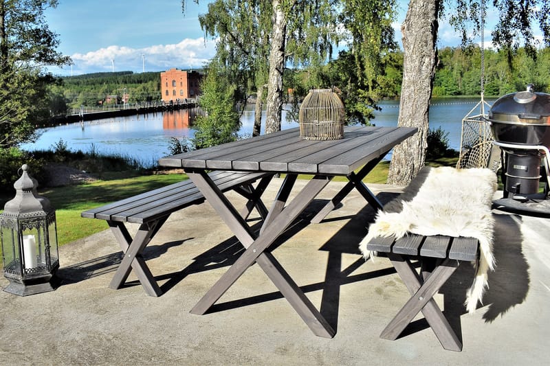 Spisebordssæt Scottsdale Fasta 190 + 6 Kungshamn Stol Shabby - KWA - Havemøbler - Havesofaer & bænke - Udendørs bænk & havebænk