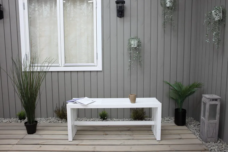 Ulrey bænk - Hvid - Havemøbler - Havesofaer & bænke - Udendørs bænk & havebænk