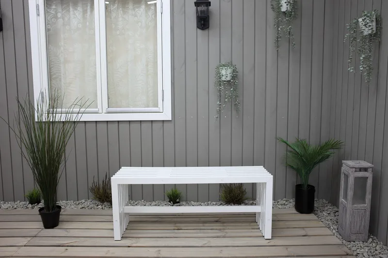 Ulrey bænk - Hvid - Havemøbler - Havesofaer & bænke - Udendørs bænk & havebænk