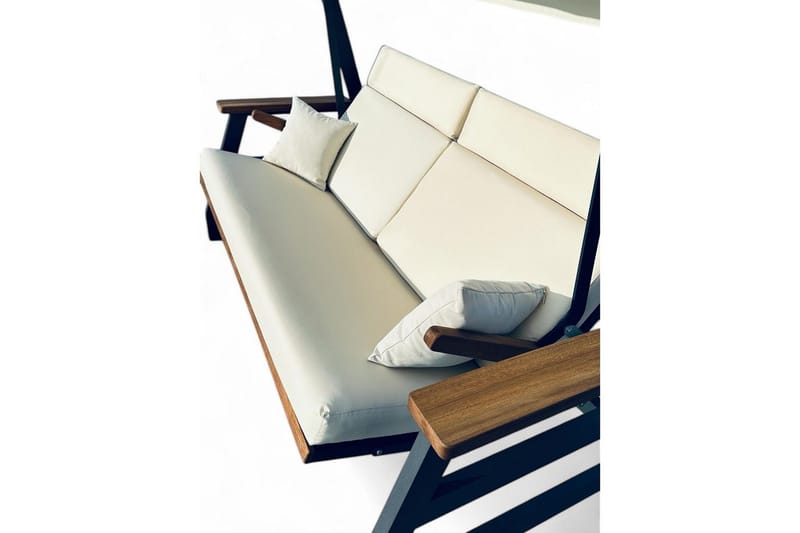 Berriaren udendørs hængende sofa 3 personers - Natur/Offwhite - Havemøbler - Havesofaer & bænke - Gyngesofa