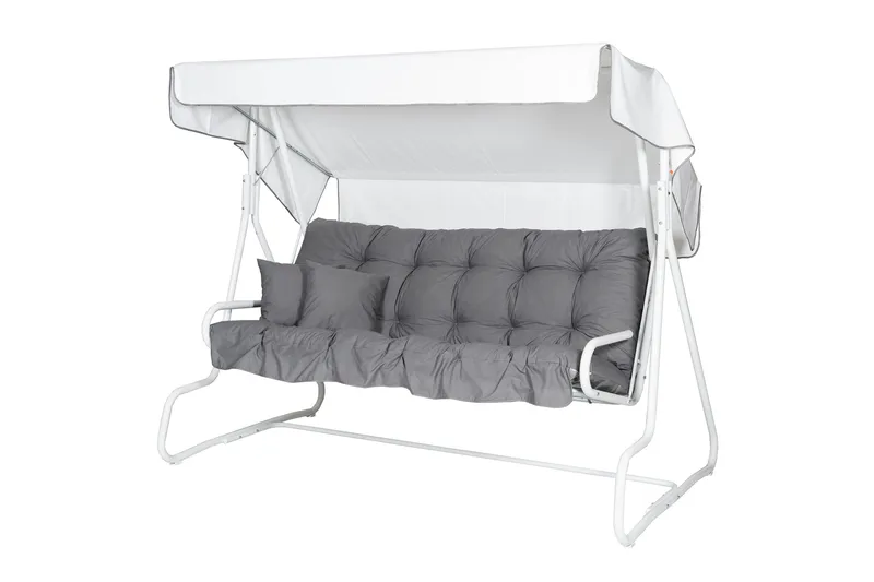 De Luxe komplet havesofa 196 cm, Hvid/Grå