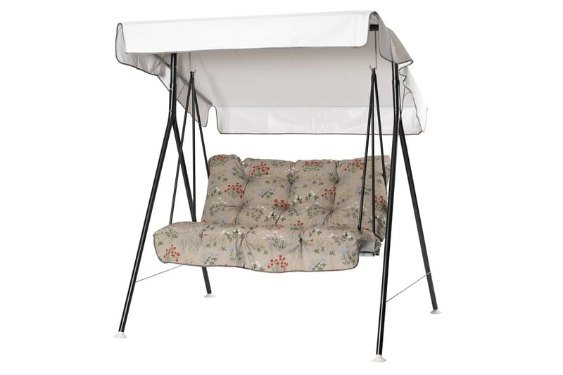 Duetto Komplet Hængekøje 130 cm - Grå/Blomstret - Havemøbler - Havesofaer & bænke - Hængesofaer