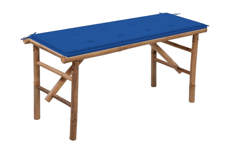 foldbar havebænk med hynde 118 cm bambus - Brun - Havemøbler - Havesofaer & bænke - Udendørs bænk & havebænk