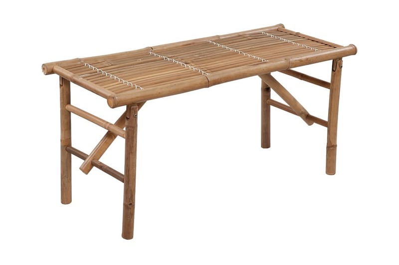 foldbar havebænk med hynde 118 cm bambus - Brun - Havemøbler - Havesofaer & bænke - Udendørs bænk & havebænk