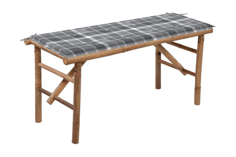 foldbar havebænk med hynde 118 cm bambus - Brun - Havemøbler - Havesofaer & bænke - Udendørs bænk & havebænk
