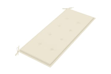 Foldbar Havebænk Med Hynde 118 cm Bambus - Brun - Havemøbler - Havesofaer & bænke - Udendørs bænk & havebænk