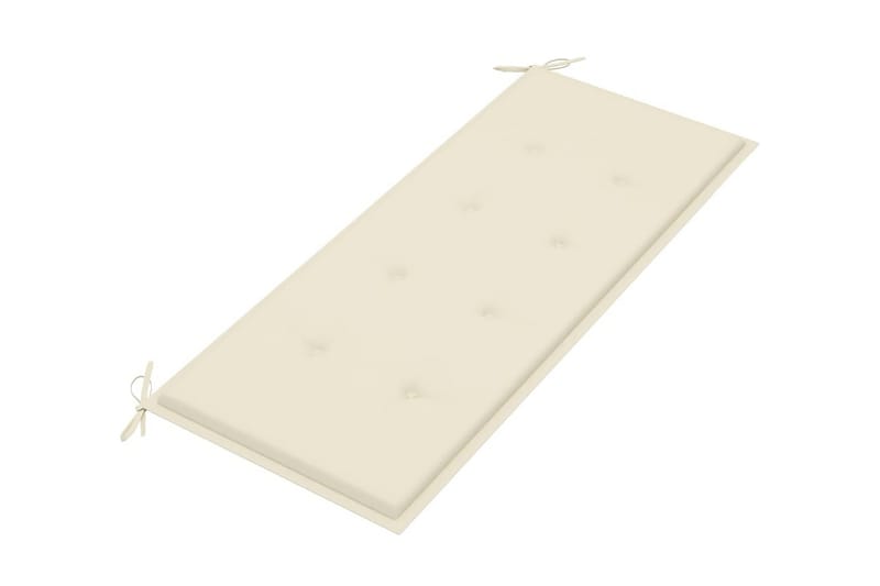 Foldbar Havebænk Med Hynde 118 cm Bambus - Brun - Havemøbler - Havesofaer & bænke - Udendørs bænk & havebænk