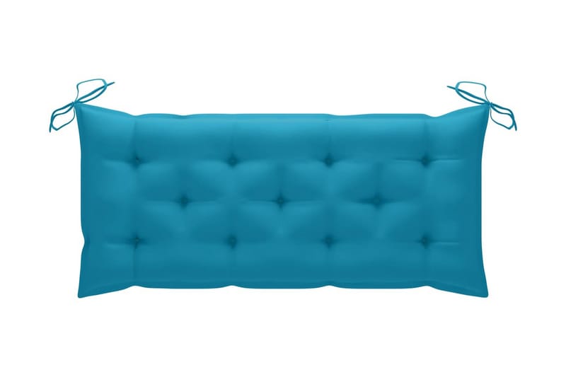 Foldbar Havebænk Med Hynde 118 cm Bambus - Brun - Havemøbler - Havesofaer & bænke - Udendørs bænk & havebænk