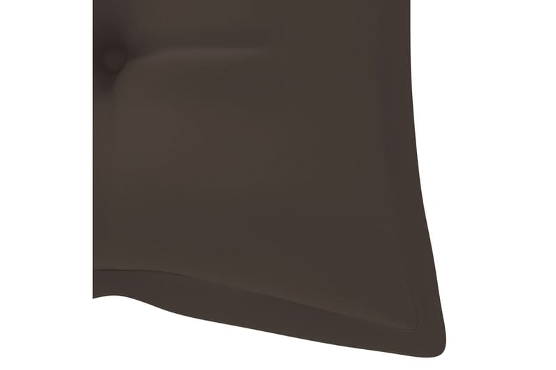 Foldbar Havebænk Med Hynde 118 cm Bambus - Brun - Havemøbler - Havesofaer & bænke - Udendørs bænk & havebænk