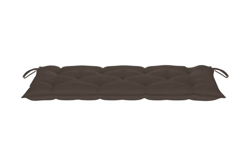 Foldbar Havebænk Med Hynde 118 cm Bambus - Brun - Havemøbler - Havesofaer & bænke - Udendørs bænk & havebænk