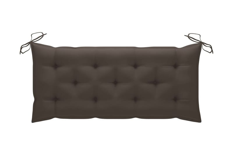 Foldbar Havebænk Med Hynde 118 cm Bambus - Brun - Havemøbler - Havesofaer & bænke - Udendørs bænk & havebænk