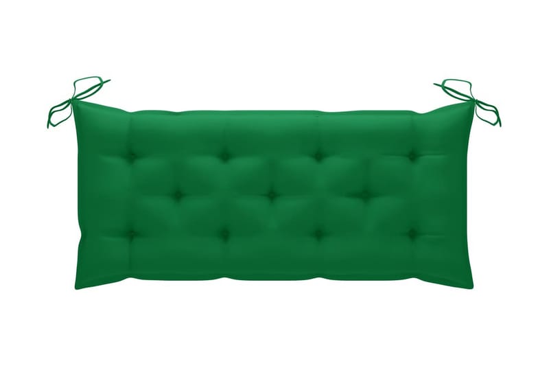 Foldbar Havebænk Med Hynde 118 cm Bambus - Brun - Havemøbler - Havesofaer & bænke - Udendørs bænk & havebænk