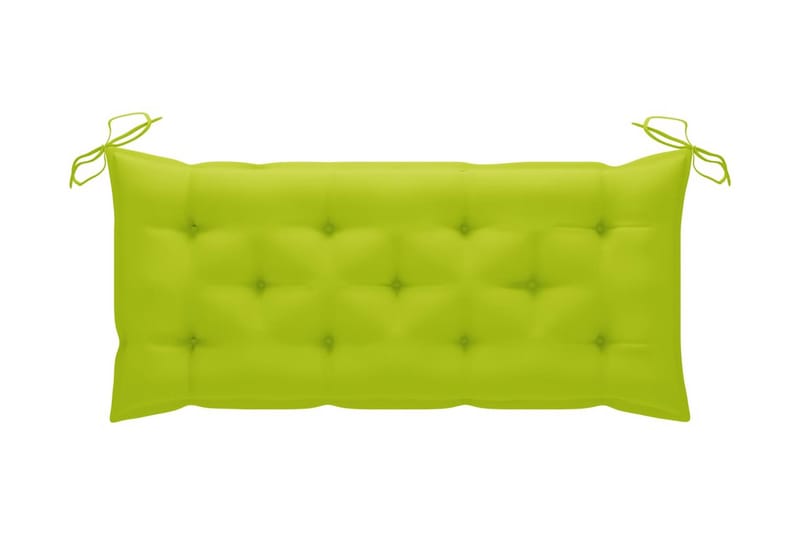Foldbar Havebænk Med Hynde 118 cm Bambus - Brun - Havemøbler - Havesofaer & bænke - Udendørs bænk & havebænk