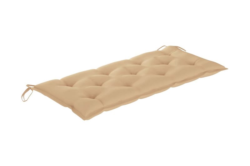 Foldbar Havebænk Med Hynde 118 cm Bambus - Brun - Havemøbler - Havesofaer & bænke - Udendørs bænk & havebænk
