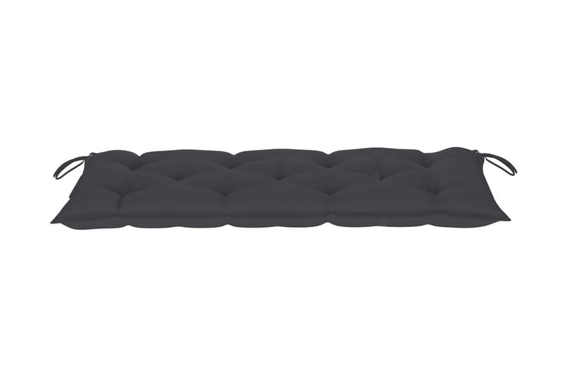 Foldbar Havebænk Med Hynde 118 cm Bambus - Brun - Havemøbler - Havesofaer & bænke - Udendørs bænk & havebænk
