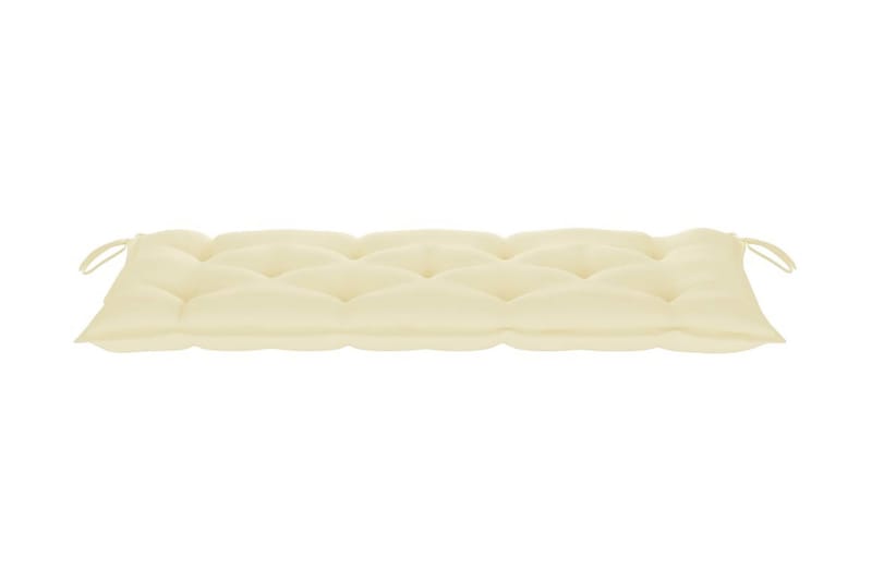 Foldbar Havebænk Med Hynde 118 cm Bambus - Brun - Havemøbler - Havesofaer & bænke - Udendørs bænk & havebænk