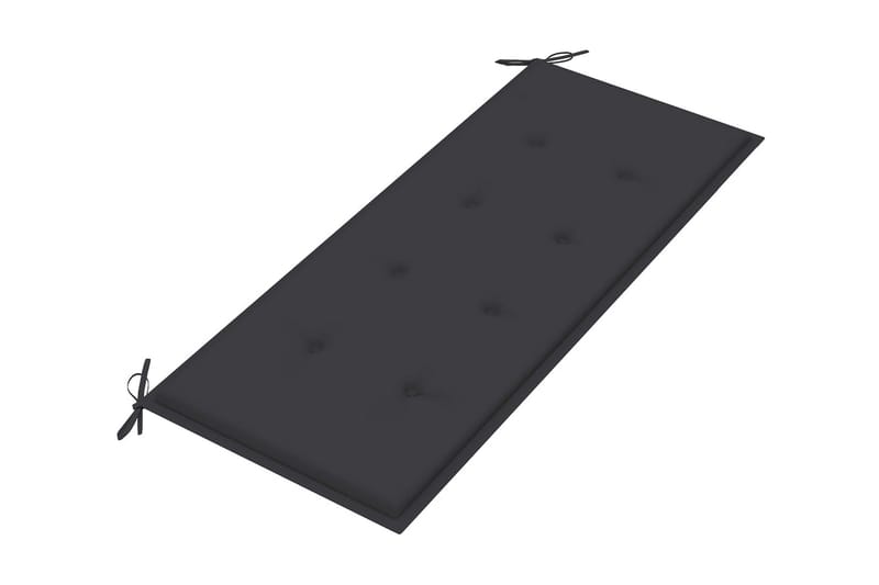 Foldbar Havebænk Med Hynde 118 cm Bambus - Brun - Havemøbler - Havesofaer & bænke - Udendørs bænk & havebænk