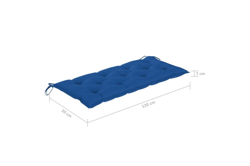Foldbar Havebænk Med Hynde 118 cm Bambus - Brun - Havemøbler - Havesofaer & bænke - Udendørs bænk & havebænk