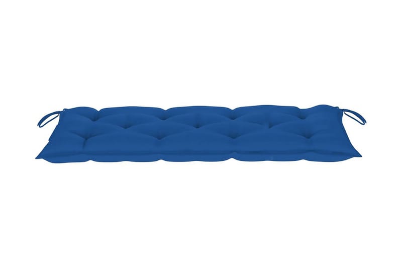 Foldbar Havebænk Med Hynde 118 cm Bambus - Brun - Havemøbler - Havesofaer & bænke - Udendørs bænk & havebænk