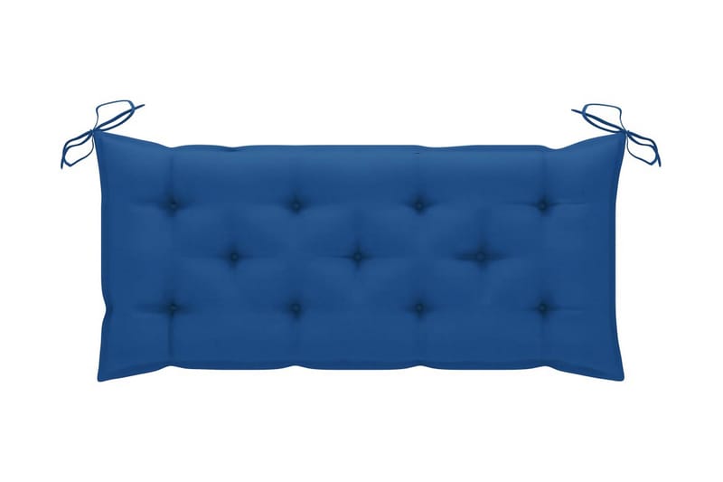 Foldbar Havebænk Med Hynde 118 cm Bambus - Brun - Havemøbler - Havesofaer & bænke - Udendørs bænk & havebænk