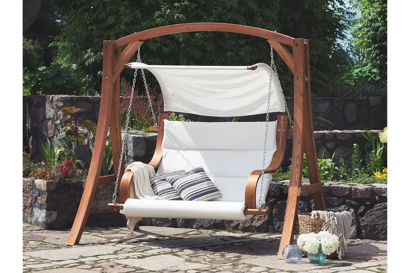 Aprilia Hængesofa 202 cm - Hvid - Havemøbler - Havesofaer & bænke - Gyngesofa