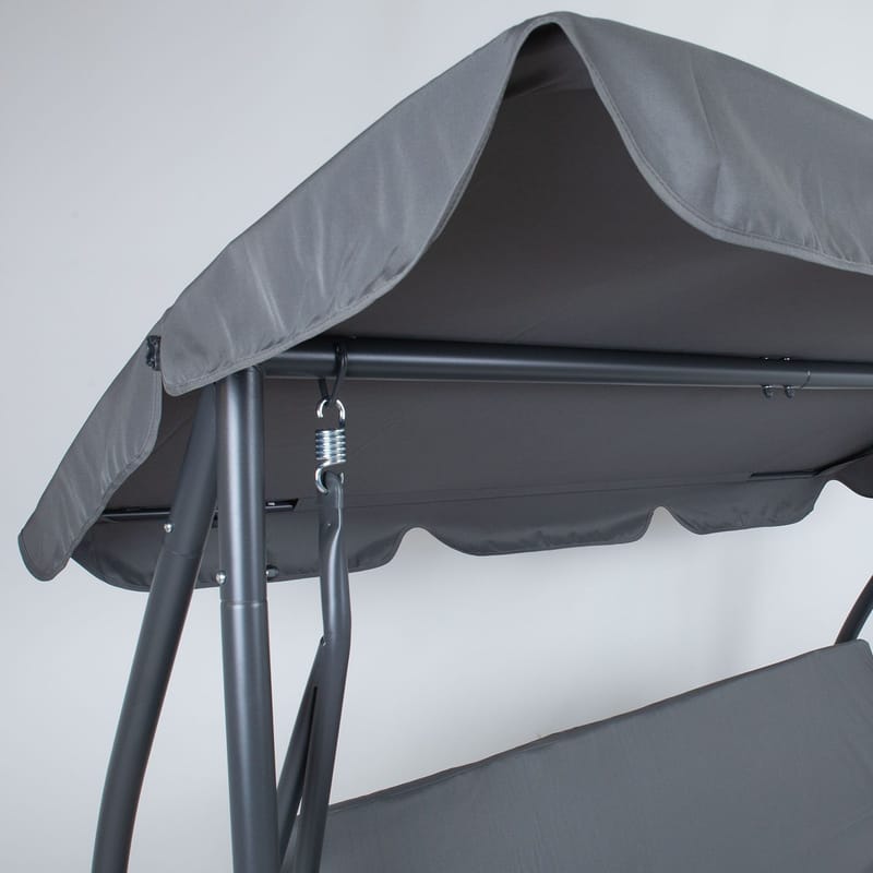 Gyngestol HOME4YOU Mona 3-personers, grå - Grå - Havemøbler - Havesofaer & bænke - Gyngesofa