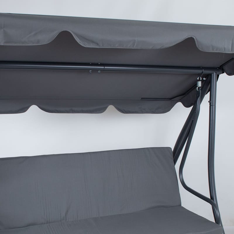 Gyngestol HOME4YOU Mona 3-personers, grå - Grå - Havemøbler - Havesofaer & bænke - Gyngesofa