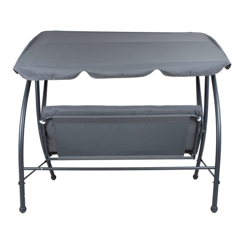 Gyngestol HOME4YOU Mona 3-personers, grå - Grå - Havemøbler - Havesofaer & bænke - Gyngesofa