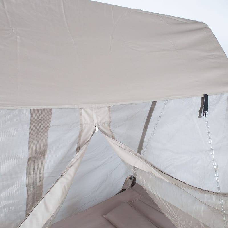 Hængekøje HOME4YOU Sunday med baldakin taupe - Taupe / beige - Havemøbler - Havesofaer & bænke - Hængekøjer