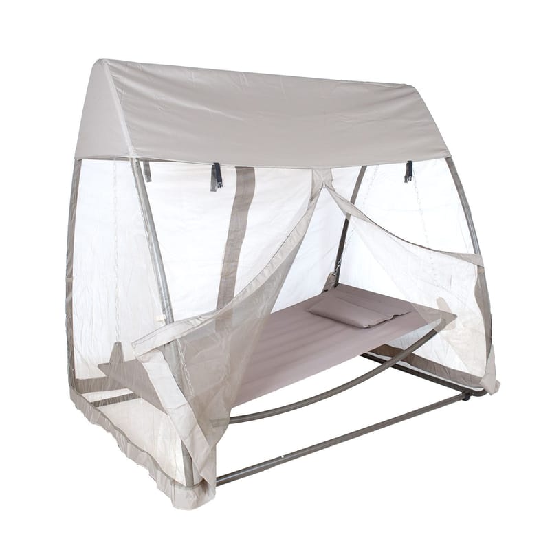 Hængekøje HOME4YOU Sunday med baldakin taupe, Taupe / beige