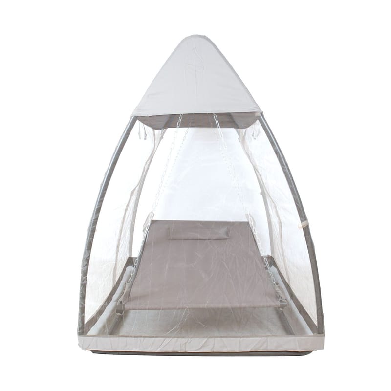 Hængekøje HOME4YOU Sunday med baldakin taupe - Taupe / beige - Havemøbler - Havesofaer & bænke - Hængekøjer