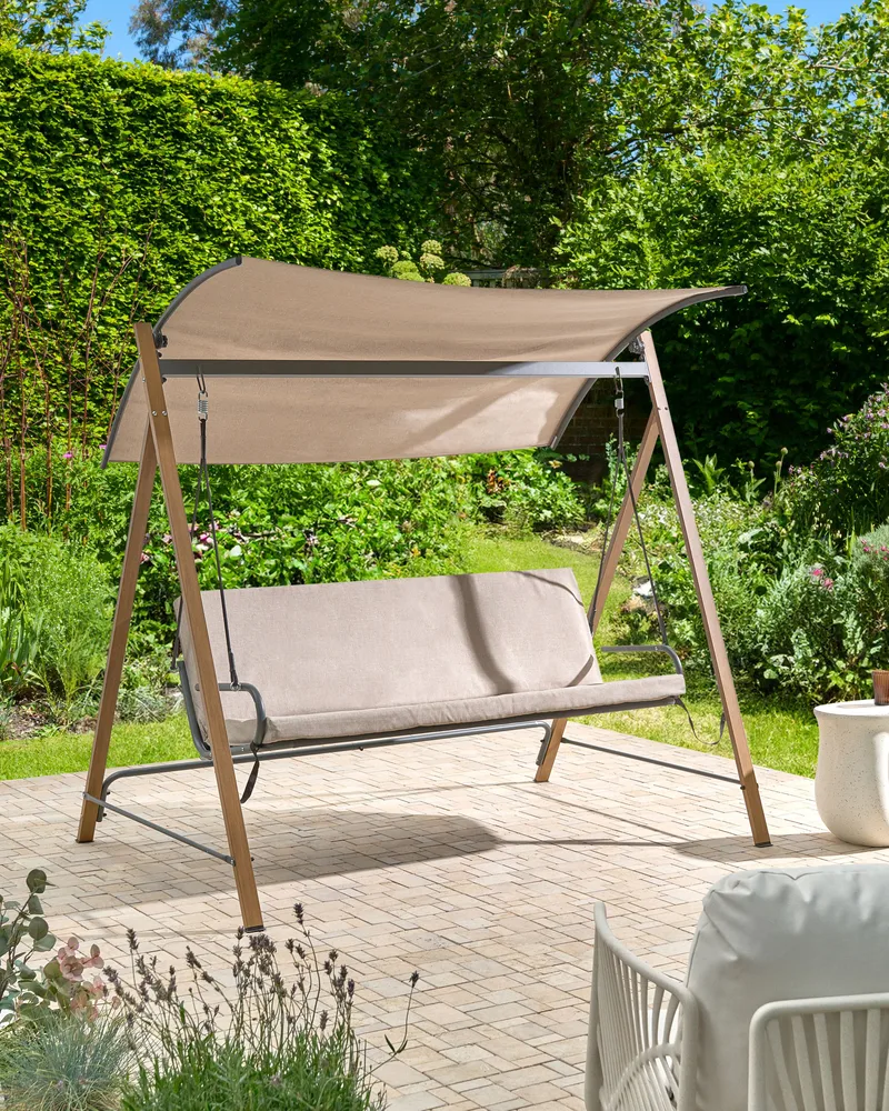 Hængekøje udendørs Bonagia Stål - Beige/Grå/Brun - Havemøbler - Havesofaer & bænke - Hængesofaer