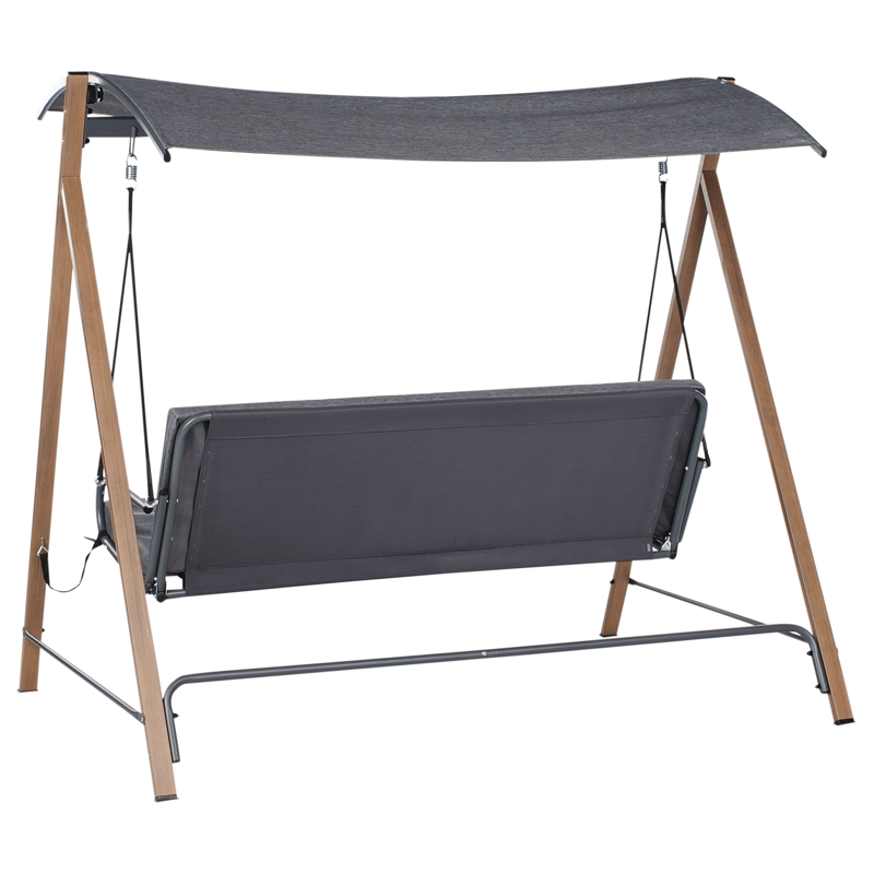 Hængekøje udendørs Bonagia Stål - Grå/Brun - Havemøbler - Havesofaer & bænke - Hængesofaer