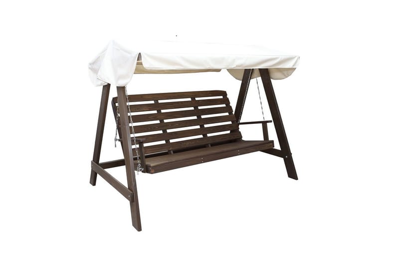 hængekøje Pelle med tag, Brun og beige