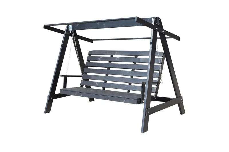 hængekøje Pelle med tag Kaffe - Kaffe sort & sort - Havemøbler - Havesofaer & bænke - Gyngesofa