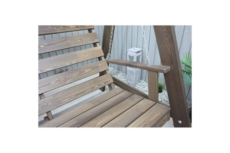 hængekøje Pelle med tag - Brun og beige - Havemøbler - Havesofaer & bænke - Gyngesofa