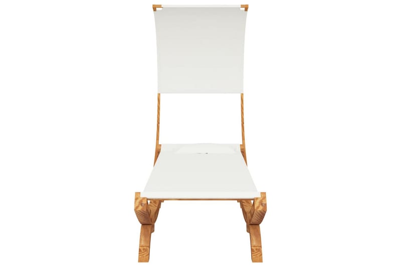 hængekøje m.baldakin 100x216x162cm grantræ cremefarvet - Creme - Havemøbler - Havesofaer & bænke - Hængekøjer