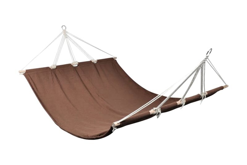 Hængekøje Med Stang 210 X 150 Cm Brun - Brun - Havemøbler - Havesofaer & bænke - Hængekøjer