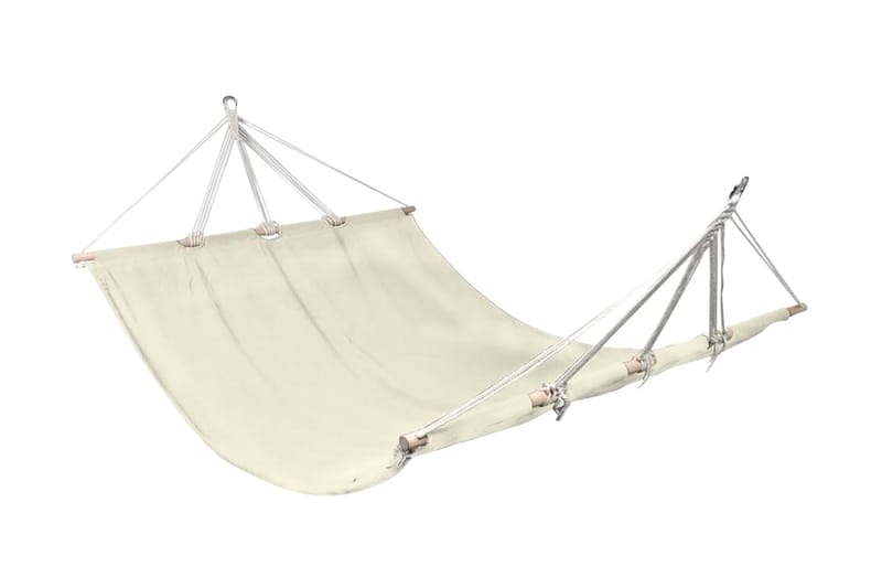Hængekøje Med Stang 210 X 150 Cm Creme - Creme - Havemøbler - Havesofaer & bænke - Hængekøjer