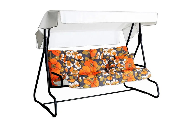De Grande 3-pers. havesofa, 77B, Grå/Orange