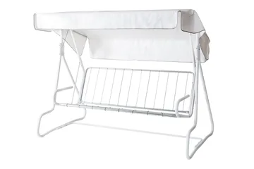 De Luxe 3-pers. havesofa, 77B - Hvid/Orange - Havemøbler - Havesofaer & bænke - Hængesofaer